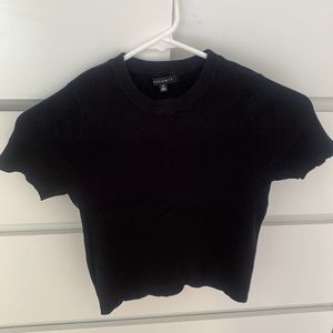 dynamite black crop top, size small